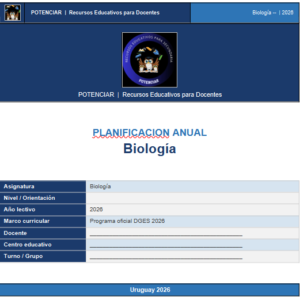 Planificación Anual — Biología