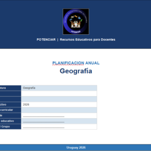 Planificación Anual — Geografía